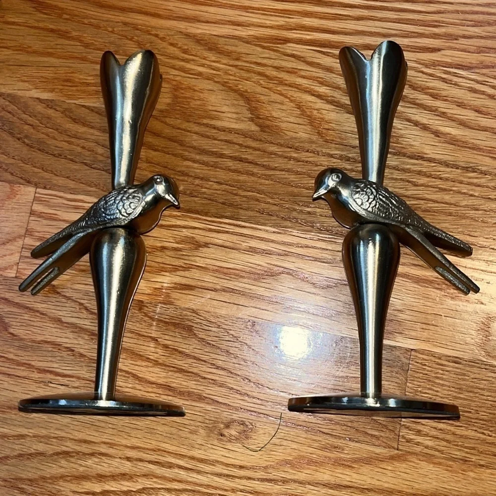 Anthropologie Marizia Sparrow Candlestick Holders Set of 2 Large NIB